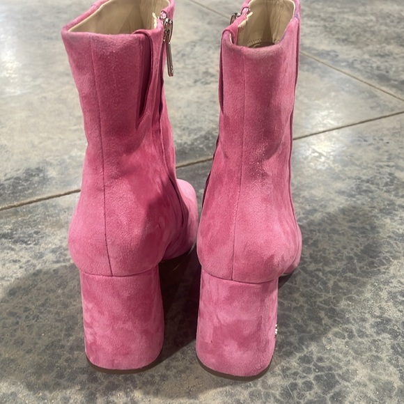 Sam Edelman- SZ 7 Pink Suede Codie Ankle Boots - Picture 5 of 11
